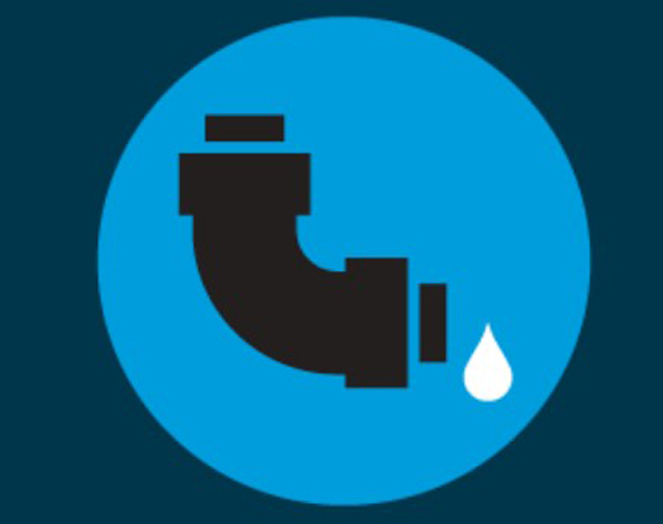 A leaking pipe icon