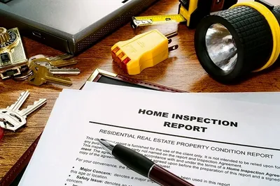 A home inspection report on paper